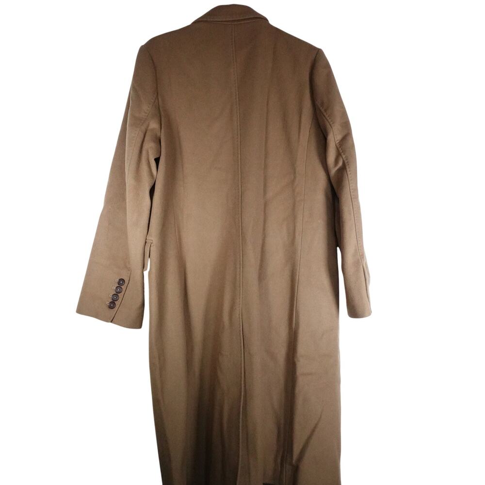 NWOT Quince Womens Large Dark Camel Tan Italian Wool Double-Breasted Coat Retro - Picture 7 of 7